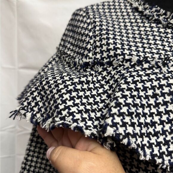 Zara Frilled Tweed Houndstooth  Dress - Picture 5 of 10
